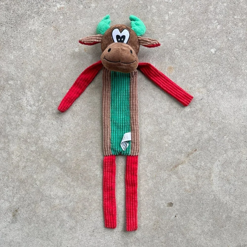 Large Christmas Moose Dog Toy